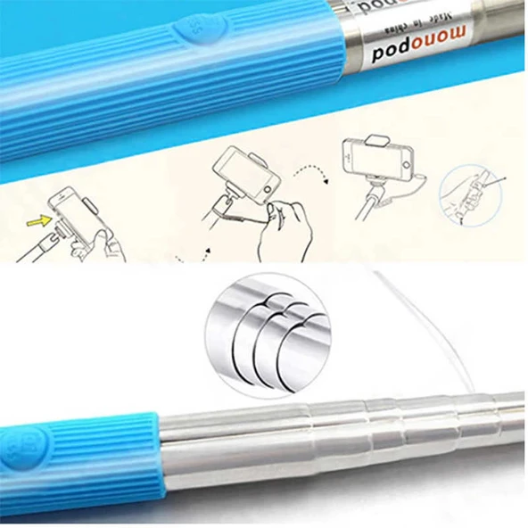 Zore SLF 01 Kablolu Selfie Çubuğu - Resim 3