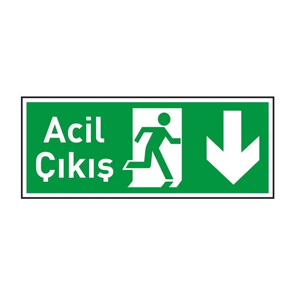 ACİL ÇIKIŞ LEVHASI AŞAĞI