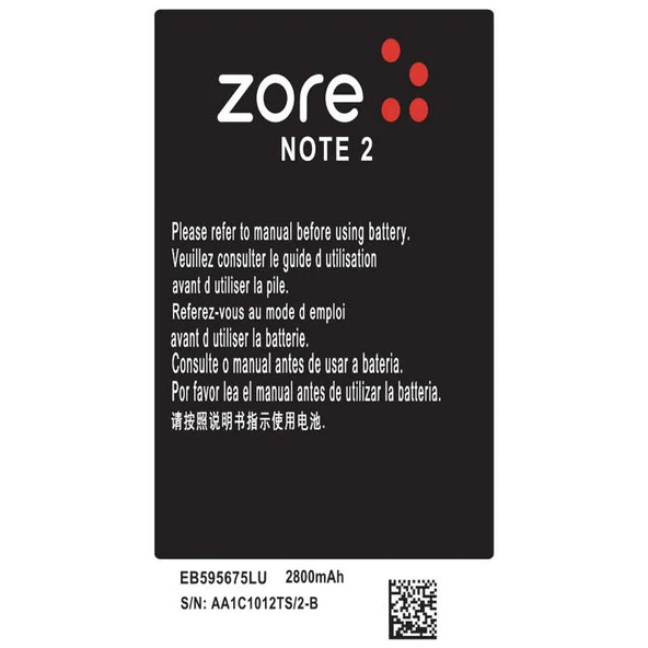 Zore Galaxy ile uyumlu Note 2 A Kalite Uyumlu Batarya