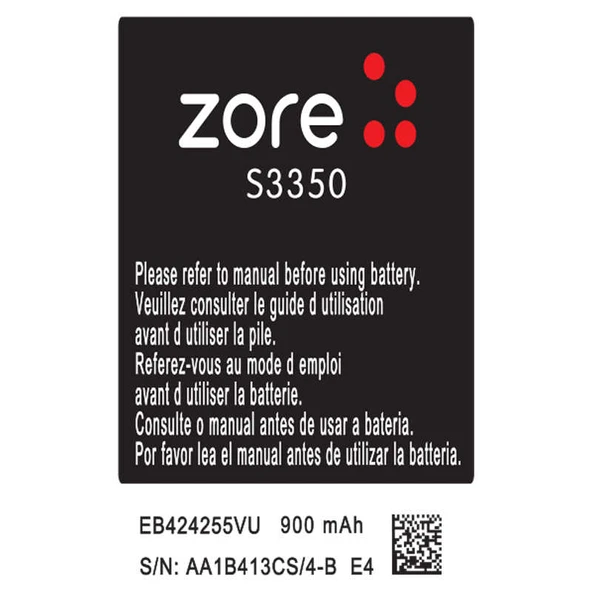 Zore Galaxy ile uyumlu S3350 A Kalite Uyumlu Batarya - 2