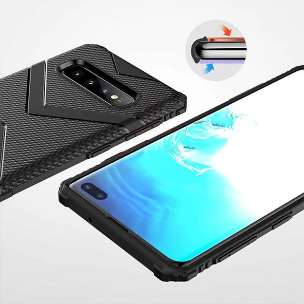 Zore Galaxy ile uyumlu S10 Kılıf Hank Silikon - 6