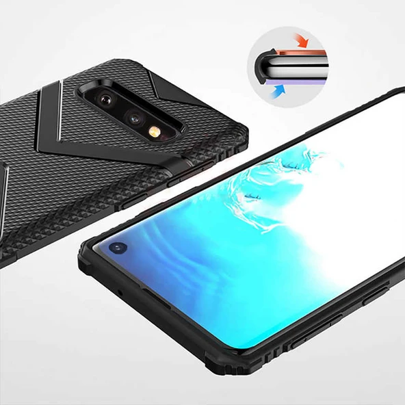 Zore Galaxy ile uyumlu S10E Kılıf Hank Silikon - 4