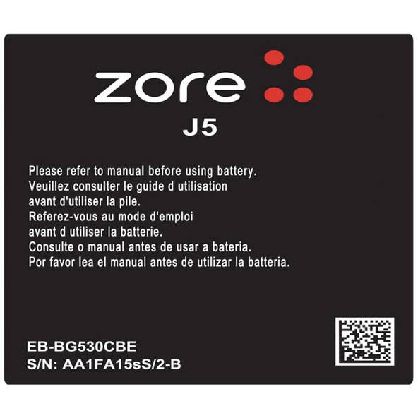 Zore Galaxy ile uyumlu J5 2600 Mah A Kalite Uyumlu Batarya