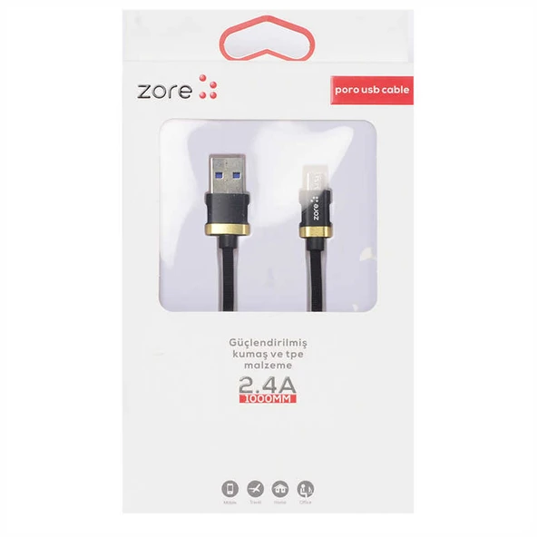 Zore Poro Micro Usb Kablo 1M - Resim 12