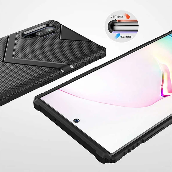 Zore Galaxy ile uyumlu Note 10 Plus Kılıf Hank Silikon - 9