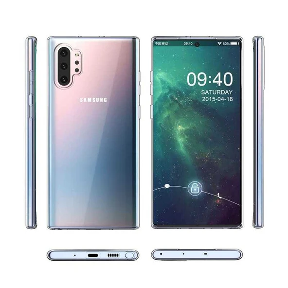 Zore Galaxy ile uyumlu Note 10 Plus Kılıf Süper Silikon Kapak - 2