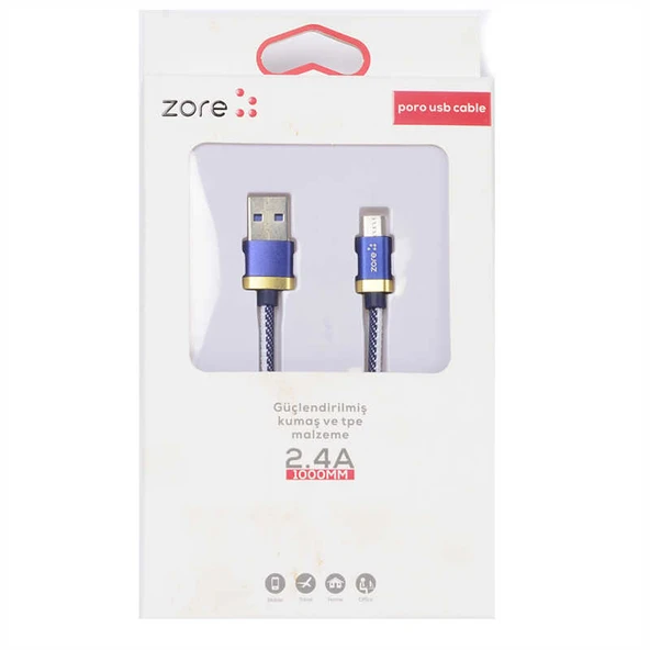 Zore Poro Micro Usb Kablo 1M - Resim 11