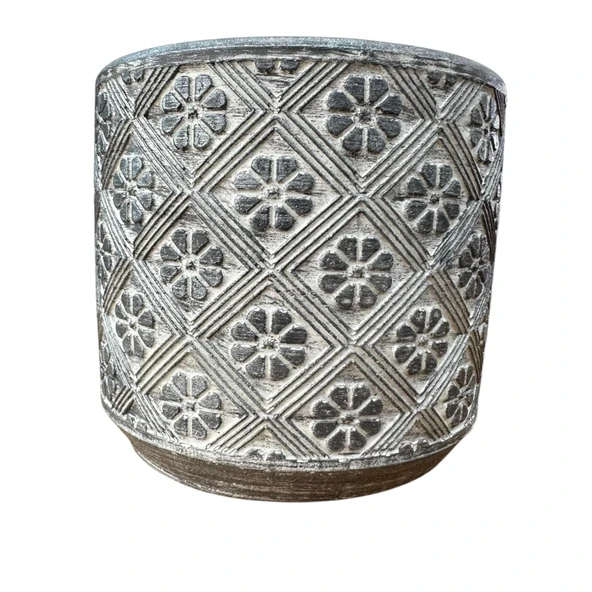 Bitki Tasarımı Ev dekorasyon Gri Yonca Beton Saksı Çiçeklik Saksılık ürün görseli