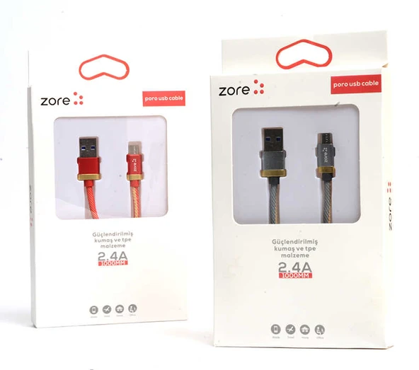 Zore Poro Micro Usb Kablo 1M - Resim 3