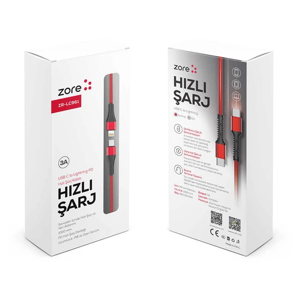 Zore ZR-LC961 PD To Lightning Kablo ürün görseli 1