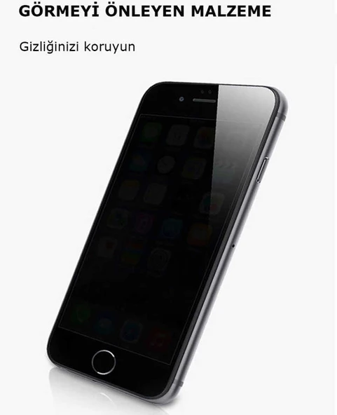 Zore Apple ile uyumlu iPhone 7 Kor Privacy Cam Ekran Koruyucu - Resim 5