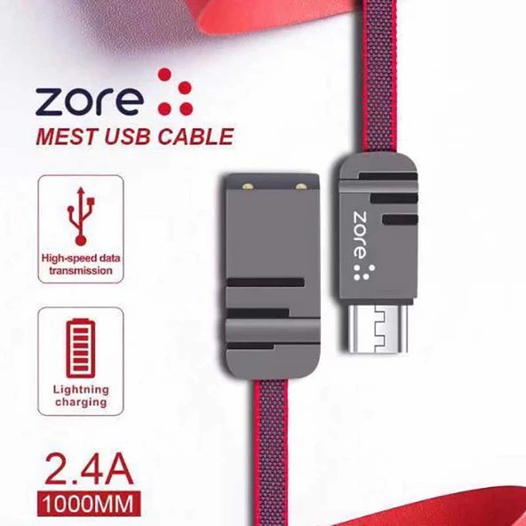Zore Mest Micro Usb Kablo 1M ürün görseli 1