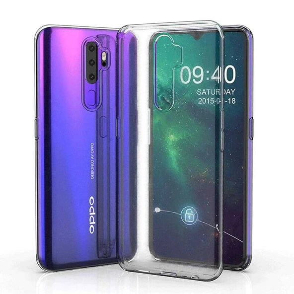 Zore Oppo ile uyumlu A5 2020 Kılıf Süper Silikon Kapak