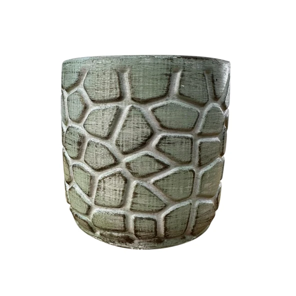 Bitki Tasarımı Ev dekorasyon Yeşil Eskitme Yonca Beton Saksı Çiçeklik Saksılık ürün görseli