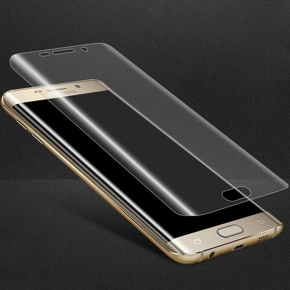 Zore Galaxy ile uyumlu S6 Edge Süper Pet Ekran Koruyucu Jelatin