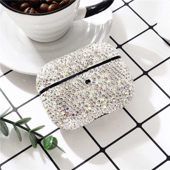 Zore Apple ile uyumlu Airpods ile uyumlu Pro Kılıf Diamond Silikon - 8