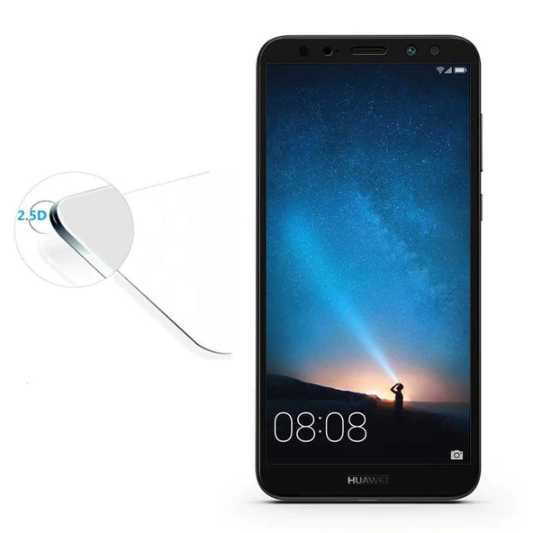 Zore Huawei ile uyumlu Mate 10 Lite Kenarları Kırılmaya Dayanıklı Cam Ekran Koruyucu - Resim 2