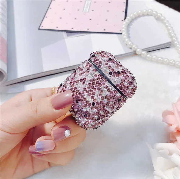 Zore Apple ile uyumlu Airpods ile uyumlu Kılıf Diamond Silikon - 9