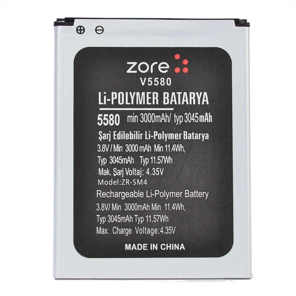 Zore Vestel Venüs V3 5580 A Kalite Uyumlu Batarya