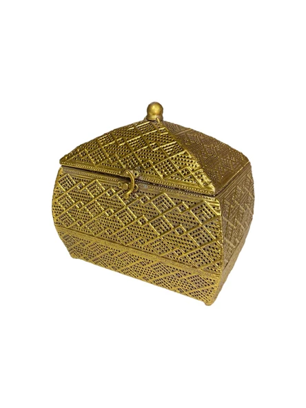 GOLD DİKDÖRTGEN KAPAKLI DEKOR KUTUSU BÜYÜK - 3