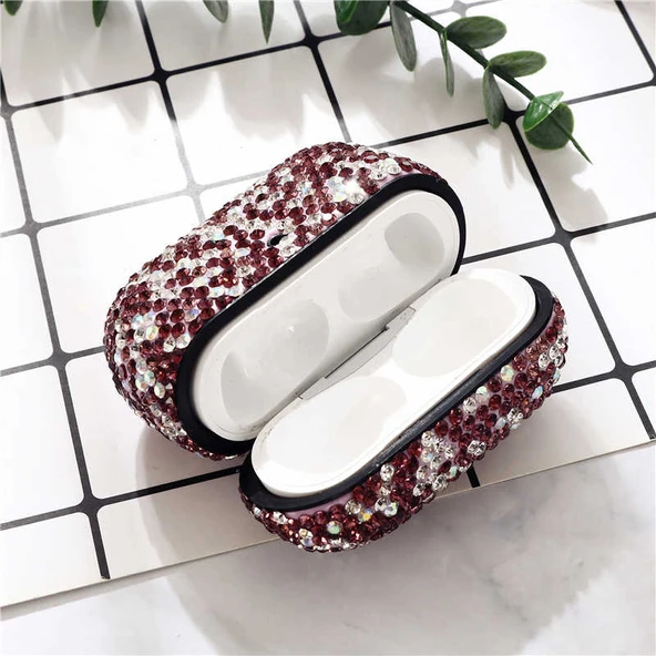 Zore Apple ile uyumlu Airpods ile uyumlu Pro Kılıf Diamond Silikon - 4