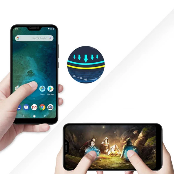 Zore Xiaomi ile uyumlu Mi 8 Lite Kenarları Kırılmaya Dayanıklı Cam Ekran Koruyucu - 3