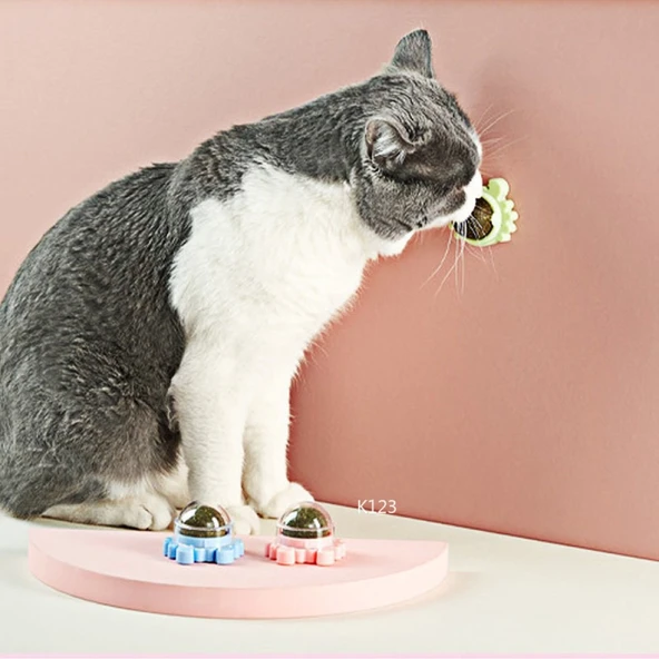 TİNEKE  Catnipli Yenilebilir Kedi Nanesi Otu Yalama Oyun Topu Oyuncağı Yengeç - Resim 2