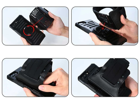 Zore Galaxy ile uyumlu S7 Edge Kılıf 2 in 1 Kol Bandı - Resim 4