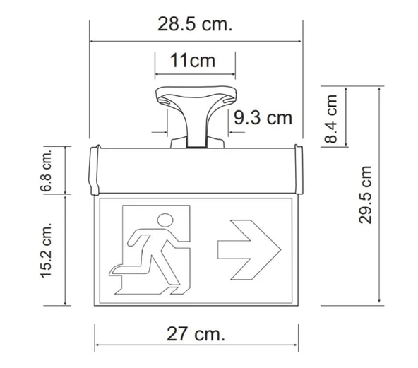 SEVİMSEL IŞIKLI YÖN TABELASI YUKARI YÖNLÜ - 2