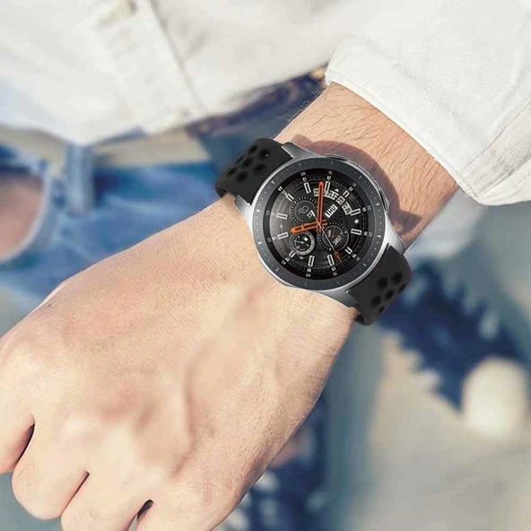 Zore Galaxy ile uyumlu Watch 46mm (22mm) KRD-02 Silikon Kordon - 9