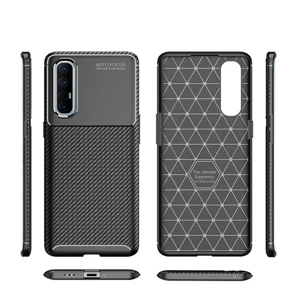 Zore Oppo ile uyumlu Reno 3 Pro 5G Kılıf Negro Silikon Kapak - 9