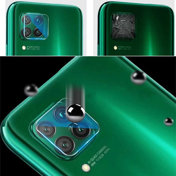 Zore Huawei ile uyumlu P40 Lite Nano Kamera Koruyucu - 3