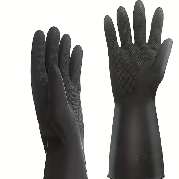 Siyah Renkli Endüstriyel Eldiven - Resim 2