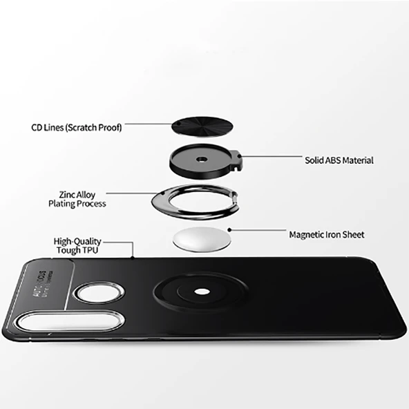 Zore Huawei ile uyumlu P40 Lite E Kılıf Ravel Silikon Kapak - 4