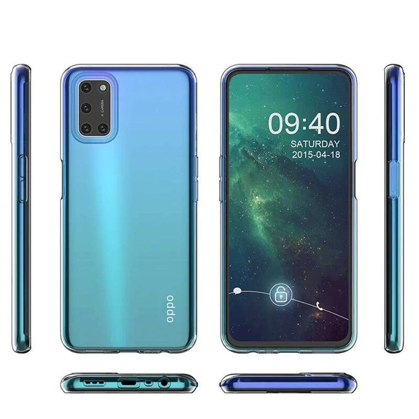 Zore Oppo ile uyumlu A52 Kılıf Süper Silikon Kapak - 6