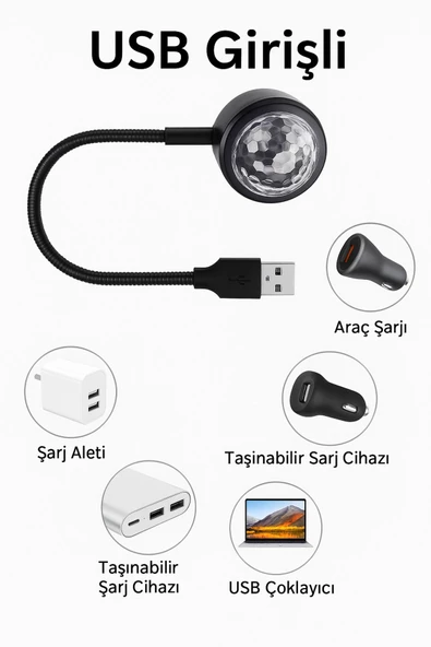 USB ile Her Yerde Disko GlowRide – Ev, Araç ve Motosiklet Işığı - 7