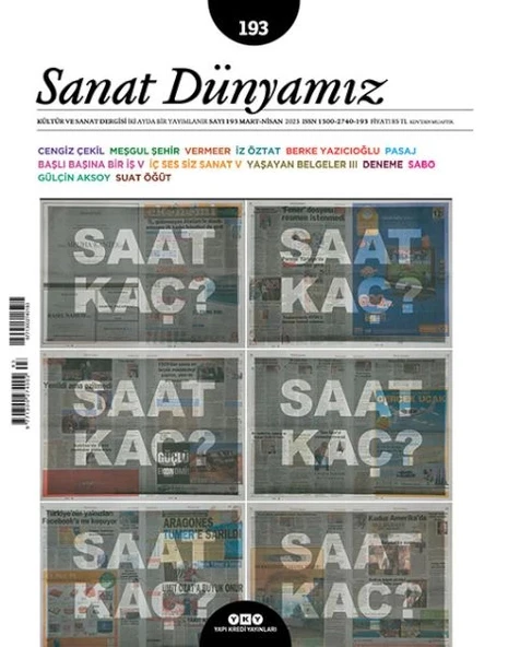 Sanat Dünyamız Sayı: 193 Saat Kaç? ürün görseli
