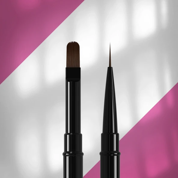 Staleks Çift Uçlu Sentetik Nail Art Liner Çizim ve Jel Fırçası 10-11mm NBE-03/06 ürün görseli