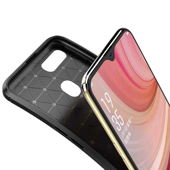 Zore Oppo ile uyumlu A5S Kılıf Negro Silikon Kapak - 4
