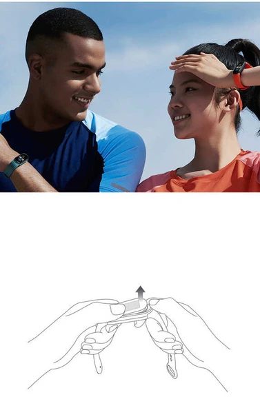 Zore Xiaomi ile uyumlu Mi Band 5 Klasik Kordon - 4