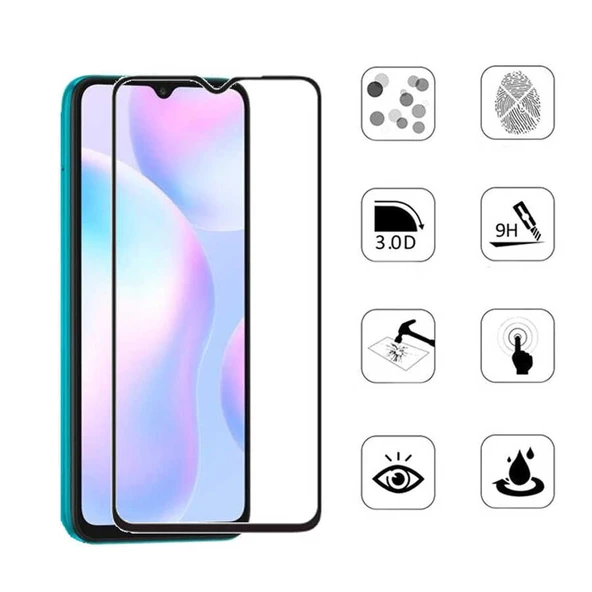 Zore Xiaomi ile uyumlu Redmi 9A Kenarları Kırılmaya Dayanıklı Cam Ekran Koruyucu - 2