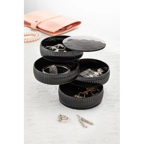 4 Katlı Dönen Silindir Takı Organizeri ürün görseli