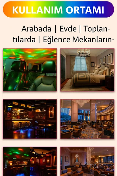 USB ile Her Yerde Disko GlowRide – Ev, Araç ve Motosiklet Işığı - 3