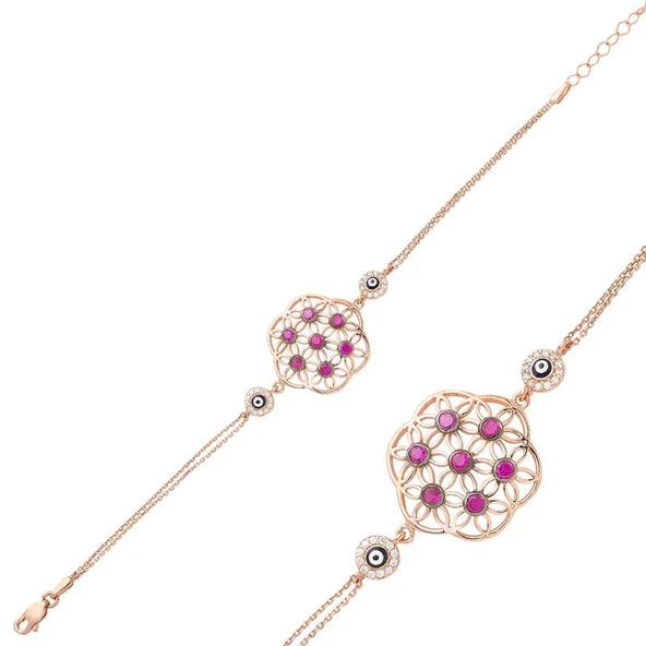 Supertrend ​gümüş Rose Yaşam Çiçeği Bayan Bileklik ürün görseli