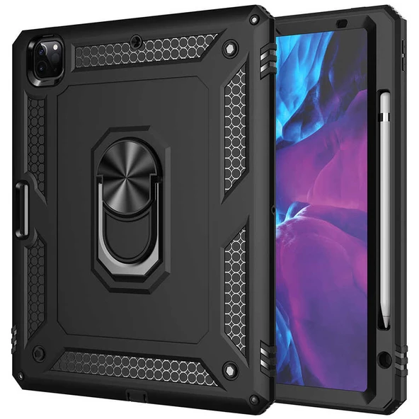 Zore Apple ile uyumlu iPad Pro 12.9 2020 (4.Nesil) Kılıf Tablet Vega Kapak - 8