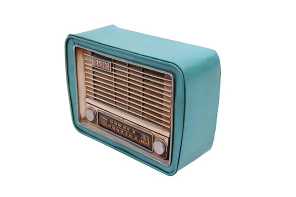 Dekoratif Metal Radyo Kumbaralı Vintage Hediyelik (1666) - Resim 2