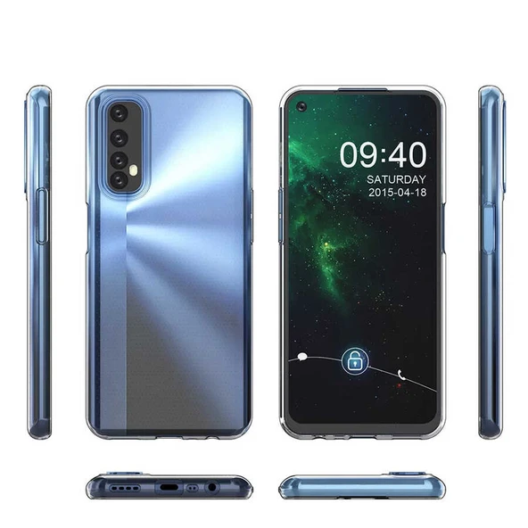 Zore Realme ile uyumlu 7 Kılıf Süper Silikon Kapak - Resim 2