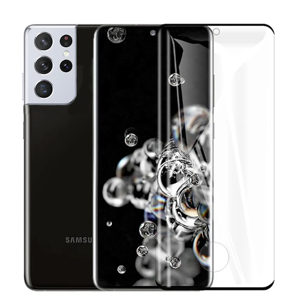 Zore Galaxy ile uyumlu S21 Ultra Süper Pet Ekran Koruyucu Jelatin - 8