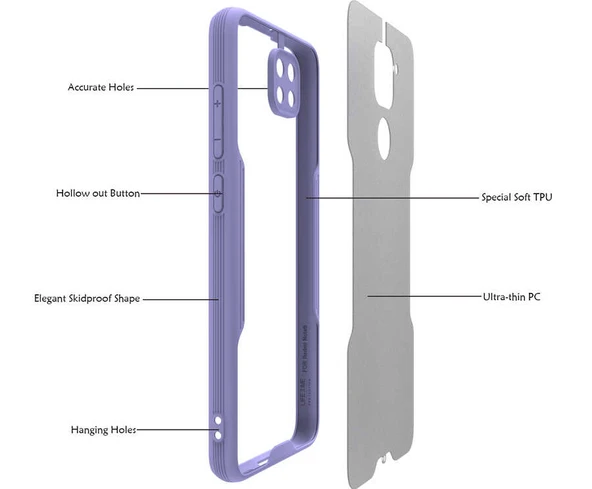 Zore Xiaomi ile uyumlu Redmi Note 9 Kılıf Parfe Kapak - 3