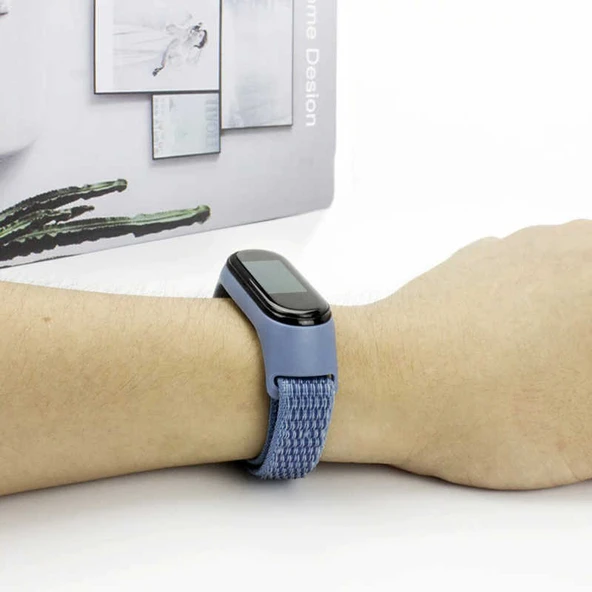 Zore Xiaomi ile uyumlu Mi Band 6 KRD-03 Hasır Kordon - 8
